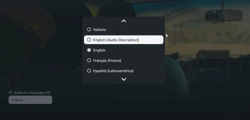 Change Amazon Prime Movies Audio Language on Samsung TV